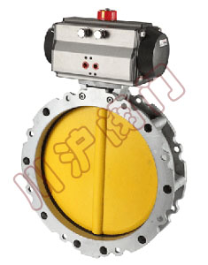 Pneumatic powder butterfly valve